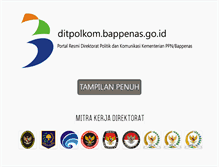 Tablet Screenshot of ditpolkom.bappenas.go.id
